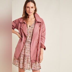 Anthropologie Letty Relaxed Moto Parka